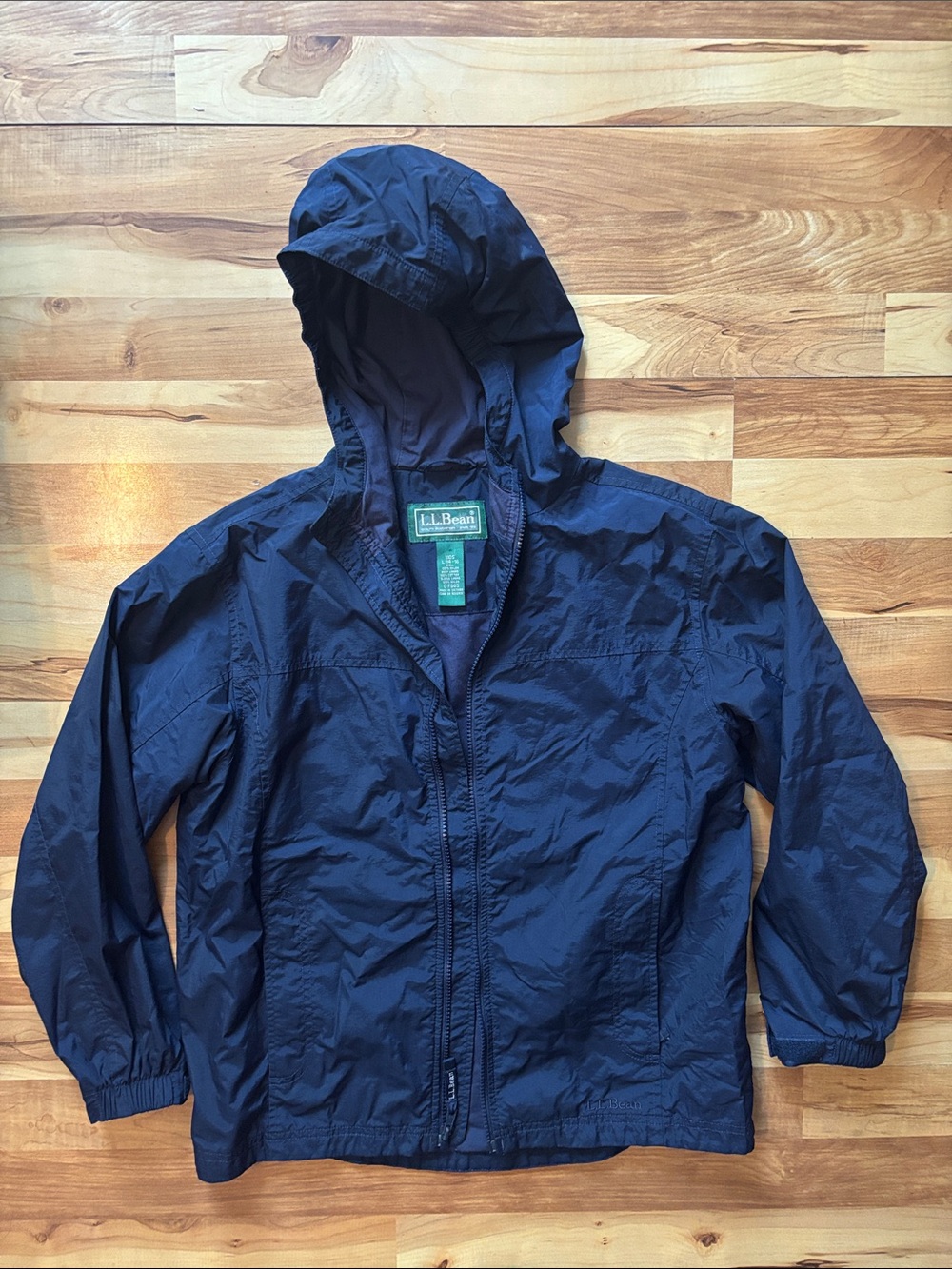 L.L. Bean Navy Blue Lightweight Casual Zip Up Jacket Kids Large 14/16